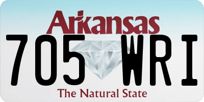 AR license plate 705WRI