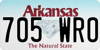 AR license plate 705WRO
