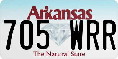 AR license plate 705WRR
