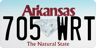 AR license plate 705WRT