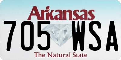 AR license plate 705WSA