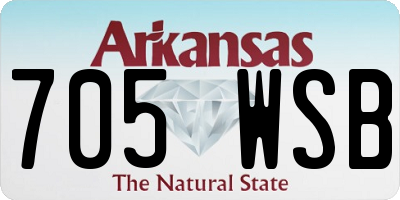 AR license plate 705WSB