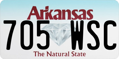AR license plate 705WSC