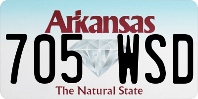 AR license plate 705WSD