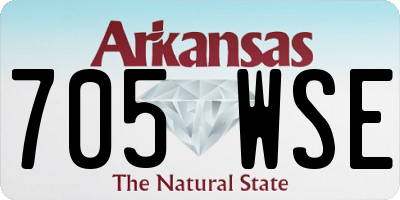 AR license plate 705WSE