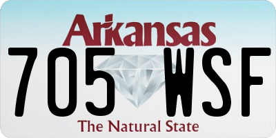 AR license plate 705WSF