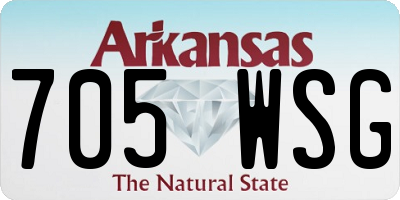 AR license plate 705WSG