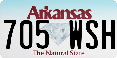 AR license plate 705WSH