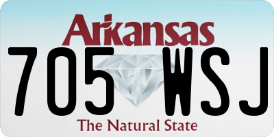 AR license plate 705WSJ