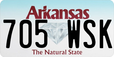AR license plate 705WSK