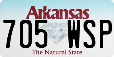 AR license plate 705WSP
