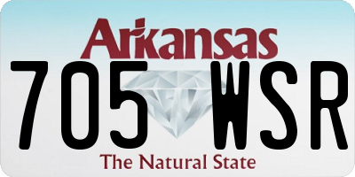 AR license plate 705WSR
