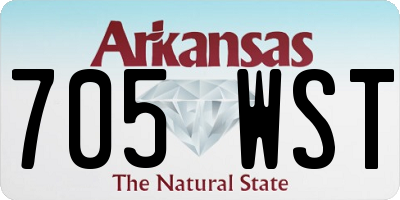 AR license plate 705WST