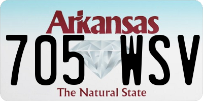 AR license plate 705WSV