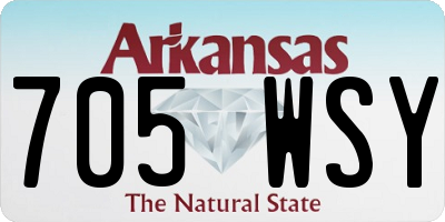 AR license plate 705WSY