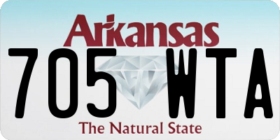 AR license plate 705WTA