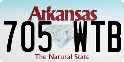 AR license plate 705WTB