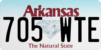 AR license plate 705WTE