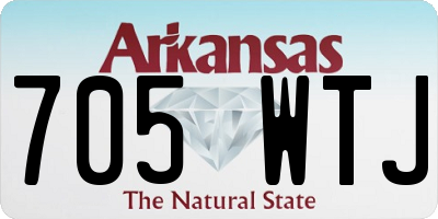 AR license plate 705WTJ