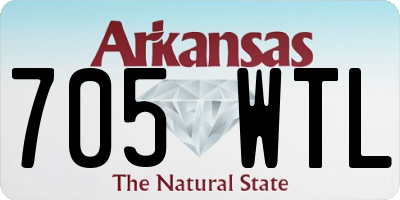 AR license plate 705WTL