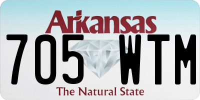 AR license plate 705WTM