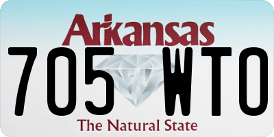 AR license plate 705WTO