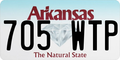AR license plate 705WTP