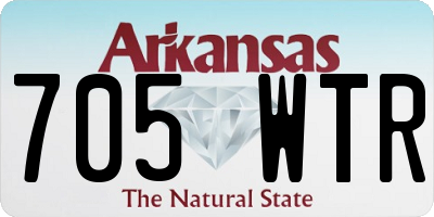 AR license plate 705WTR
