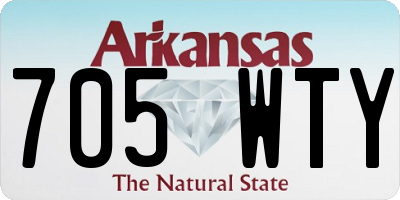 AR license plate 705WTY