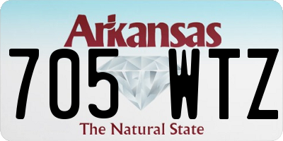 AR license plate 705WTZ