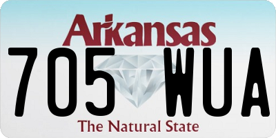 AR license plate 705WUA