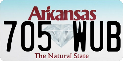 AR license plate 705WUB