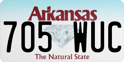AR license plate 705WUC