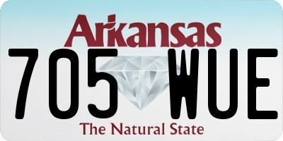 AR license plate 705WUE