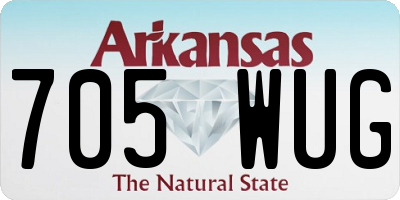 AR license plate 705WUG