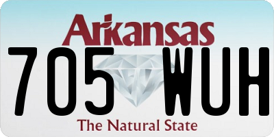 AR license plate 705WUH