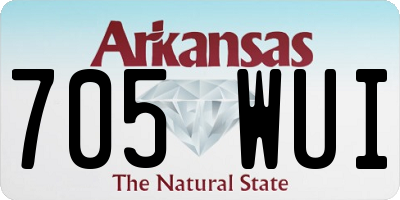 AR license plate 705WUI