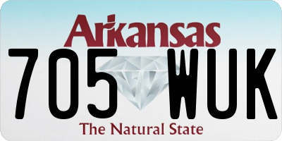 AR license plate 705WUK