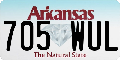 AR license plate 705WUL