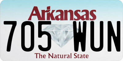 AR license plate 705WUN