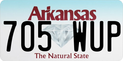 AR license plate 705WUP
