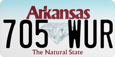 AR license plate 705WUR