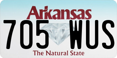 AR license plate 705WUS