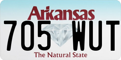 AR license plate 705WUT