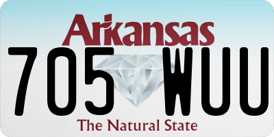 AR license plate 705WUU
