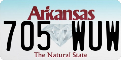 AR license plate 705WUW