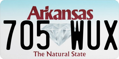 AR license plate 705WUX