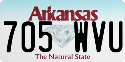 AR license plate 705WVU