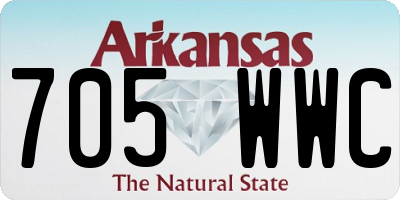 AR license plate 705WWC