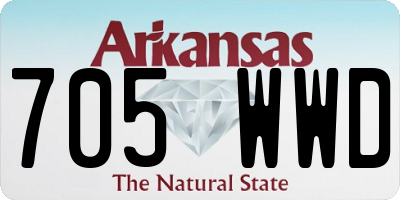 AR license plate 705WWD